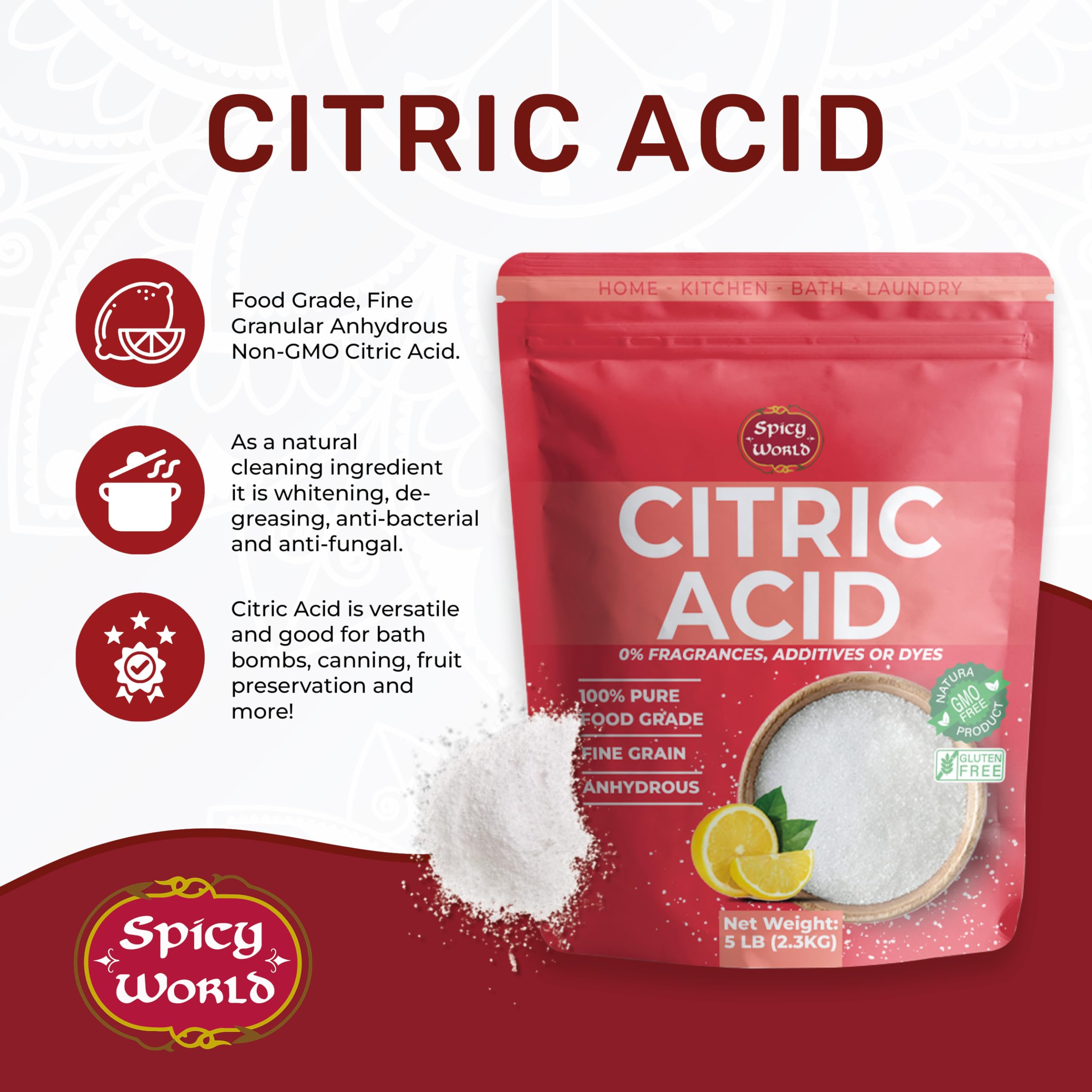 Spicy World citric acid used in jam making, helping preserve color and flavor