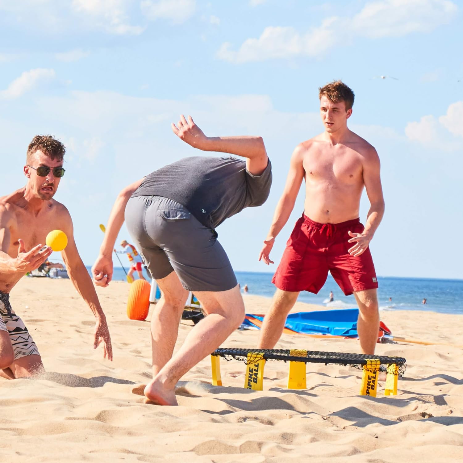 Spikeball ball surface texture close-up, Spikeball grip and control benefit