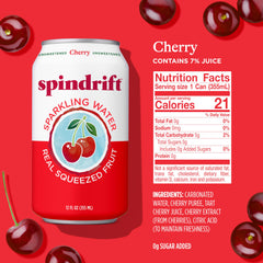 Spindrift can close-up highlighting bright label and refreshing appeal
