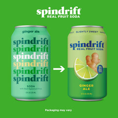 Close-up of Spindrift ginger ale carbonation highlighting smooth light bubbles