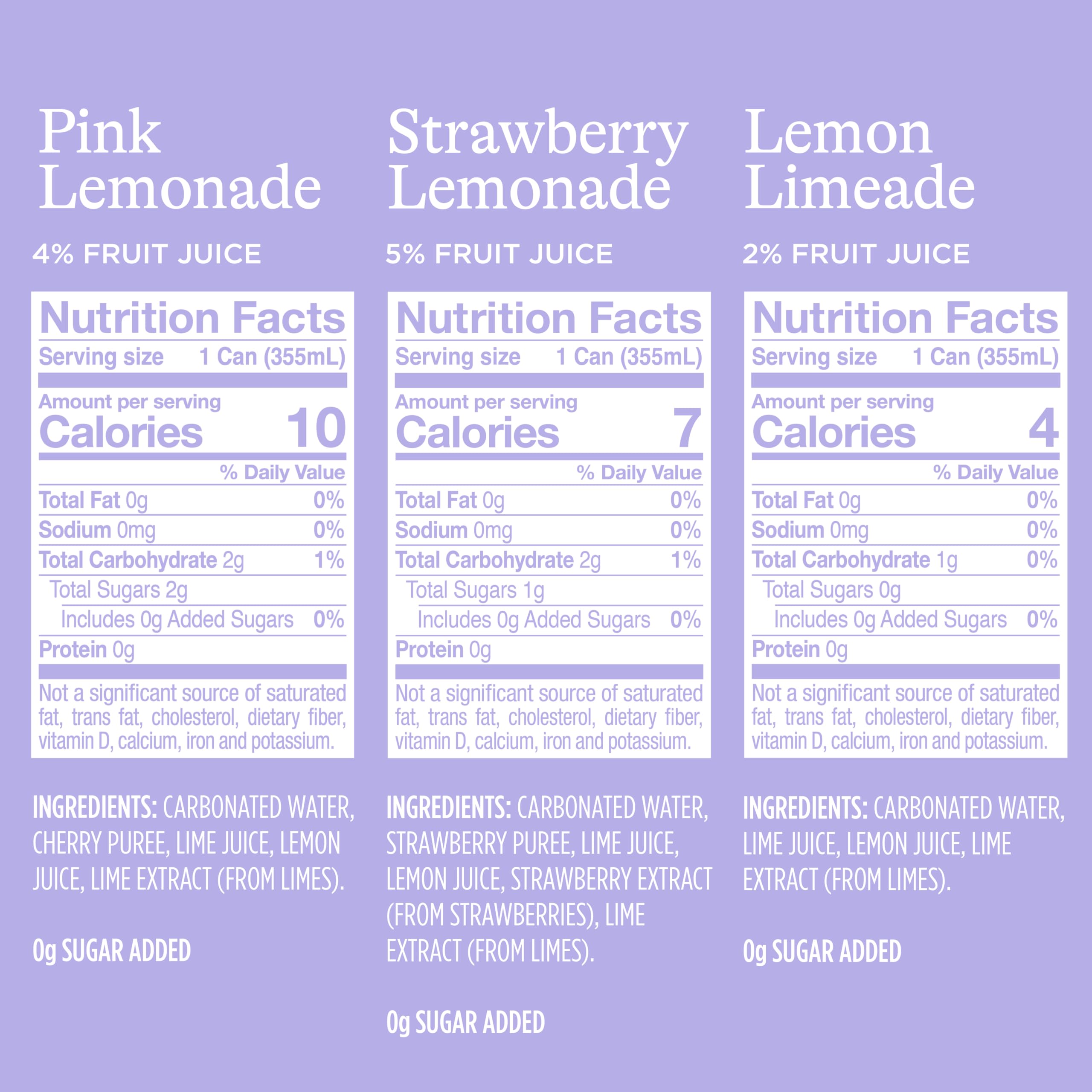 Spindrift trio of cans lined up, clear flavor differentiation and grab-and-go convenience