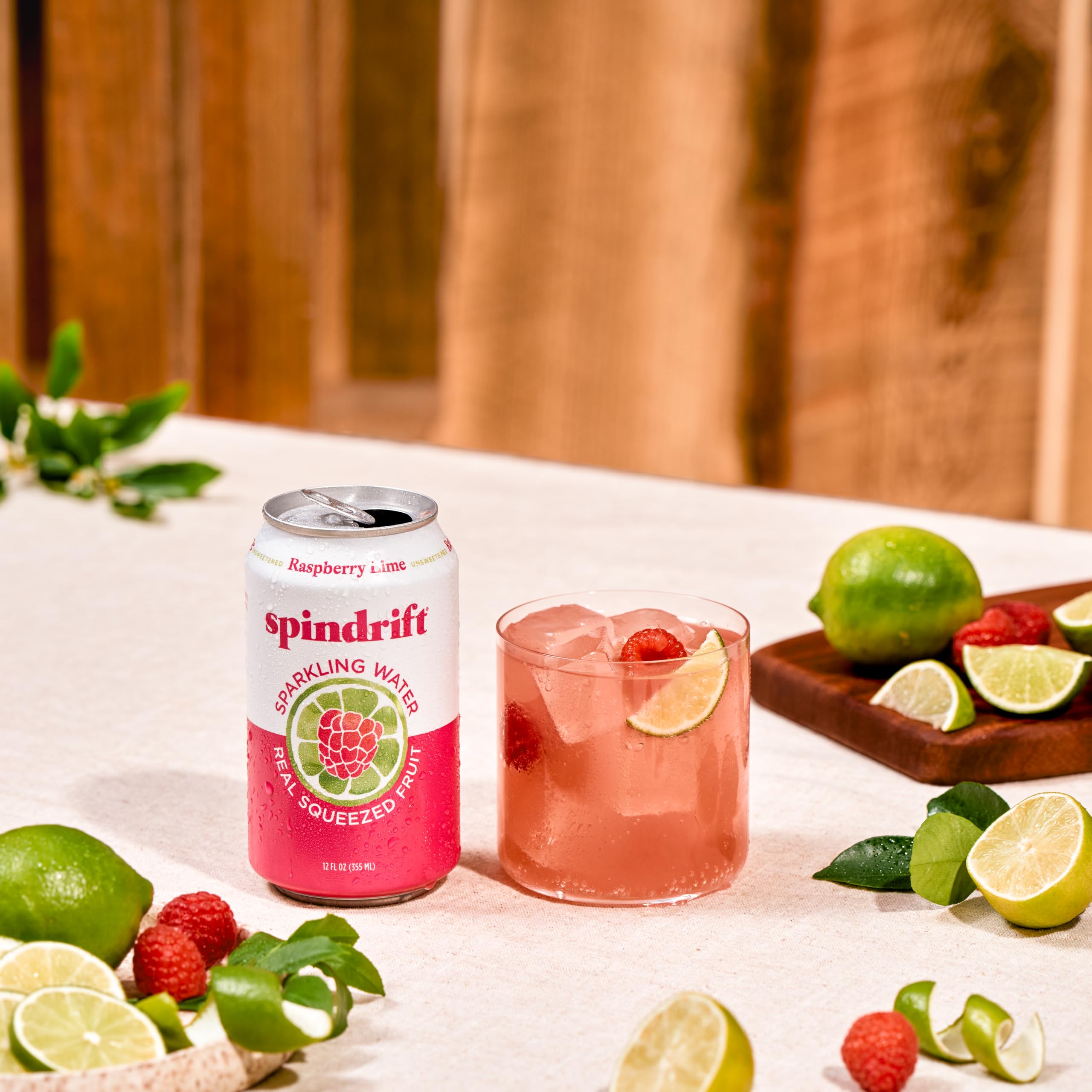 Sealed case of Spindrift Raspberry Lime for storage, convenient multi-pack supply