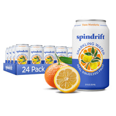 Spindrift front packaging showing cans and branding for easy shelf recognition