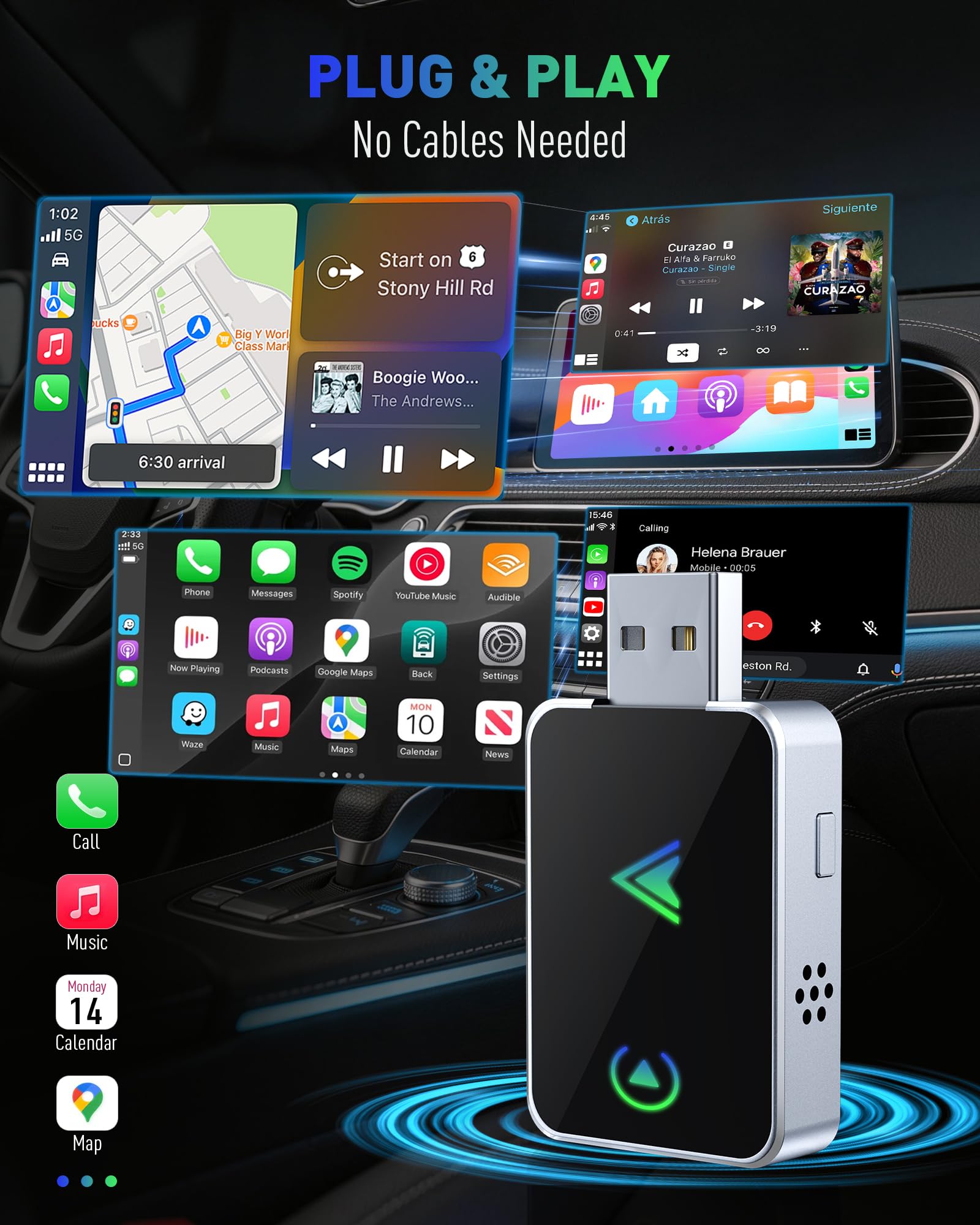 SPIRITIME close-up of Quick-Swap Button enabling fast phone switching for shared vehicles