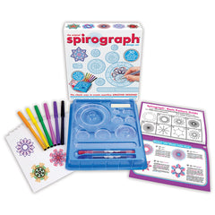 Spirograph Spiro-Putty detail holding ring steady to paper for accurate designs