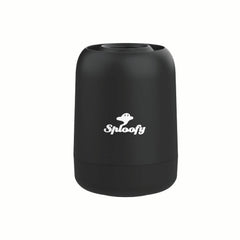 Sploofy PRO II front view in black showing compact profile and discreet use benefit