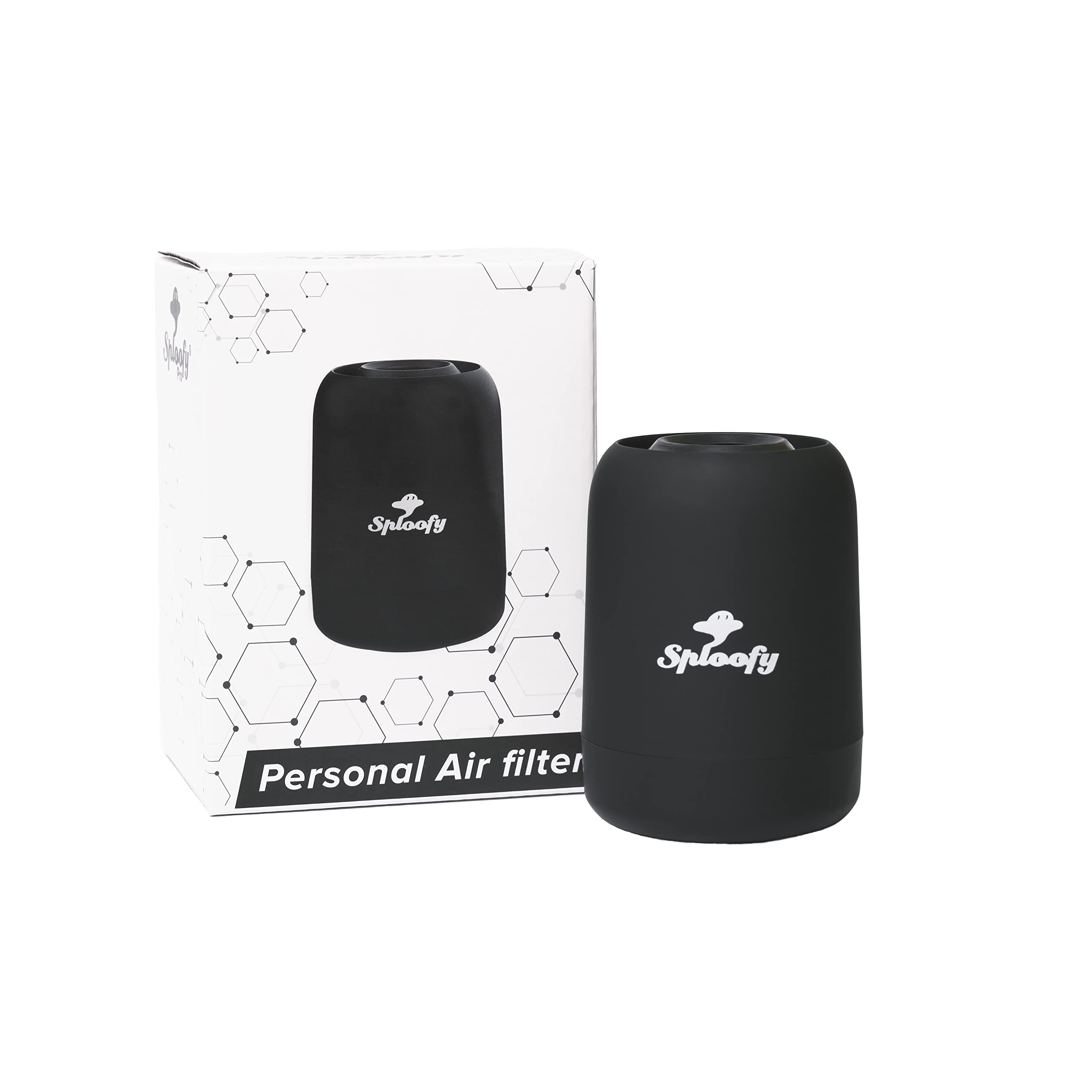 Sploofy PRO II label and control detail showing simple operation benefit