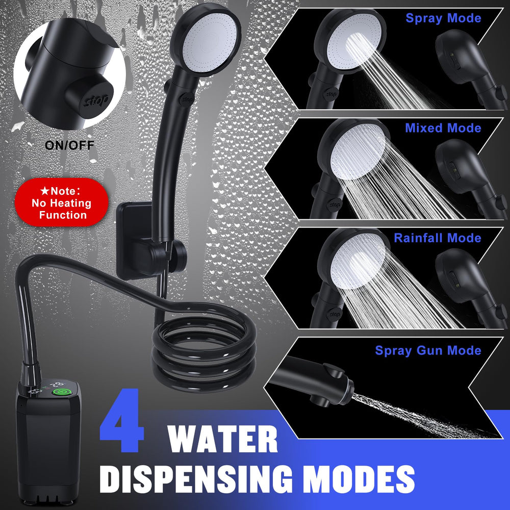 Spopal shower head close-up showing adjustable nozzles benefit: selectable spray modes