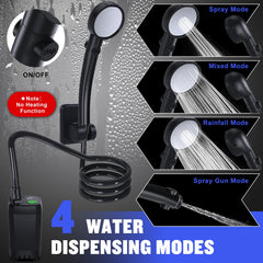 Spopal shower head close-up showing adjustable nozzles benefit: selectable spray modes