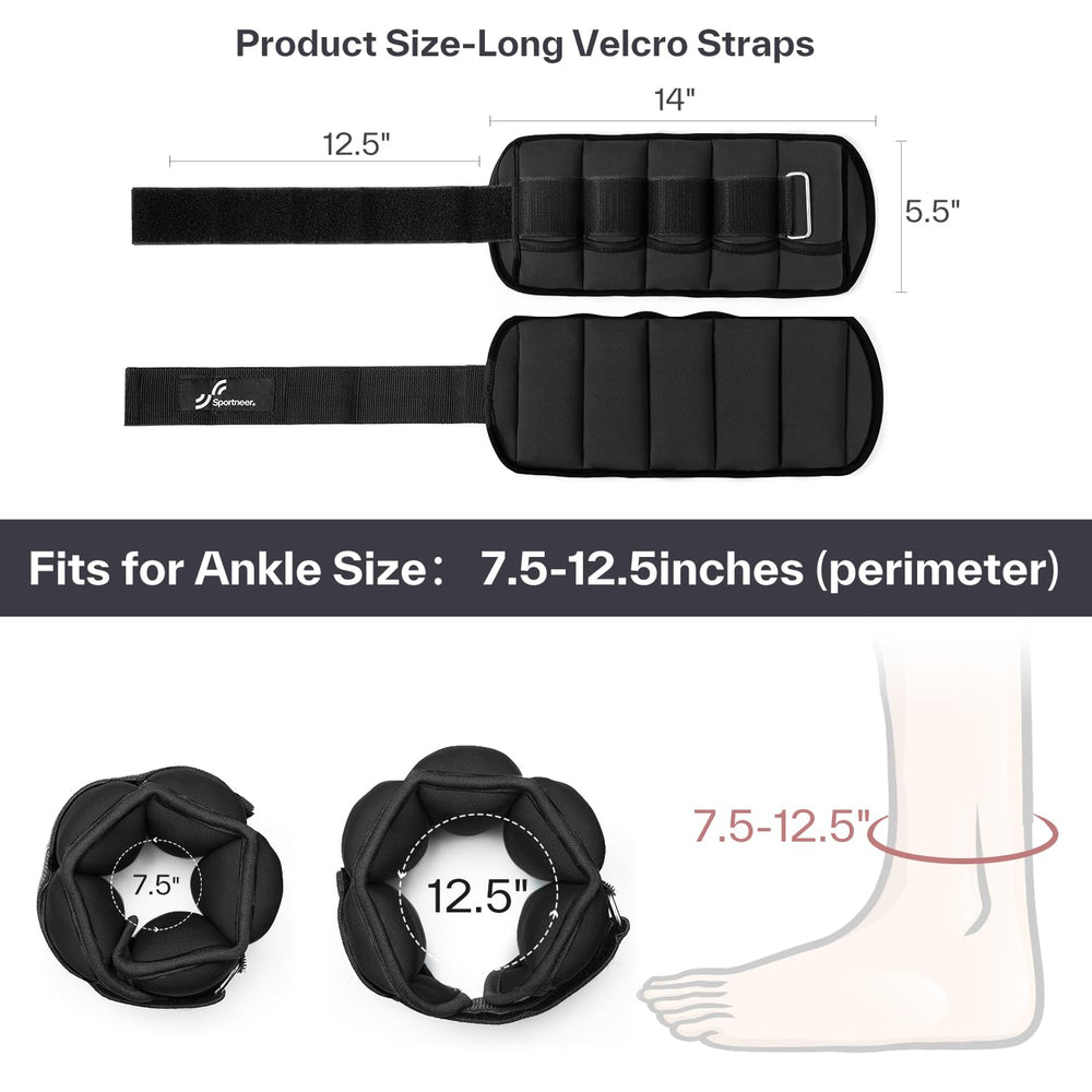 Sportneer ankle weights worn during leg lifts demonstrating added resistance training