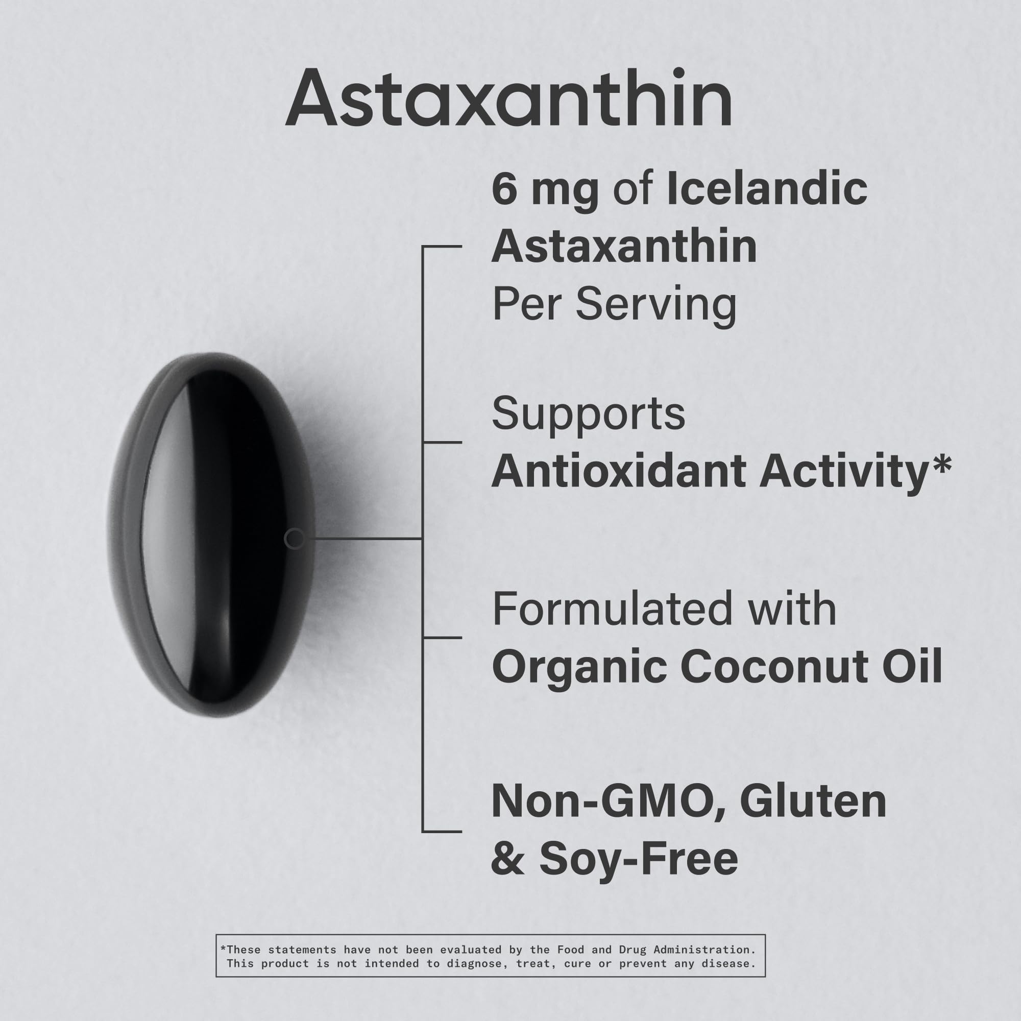 Sports Research close-up of glossy astaxanthin softgel highlighting smooth texture
