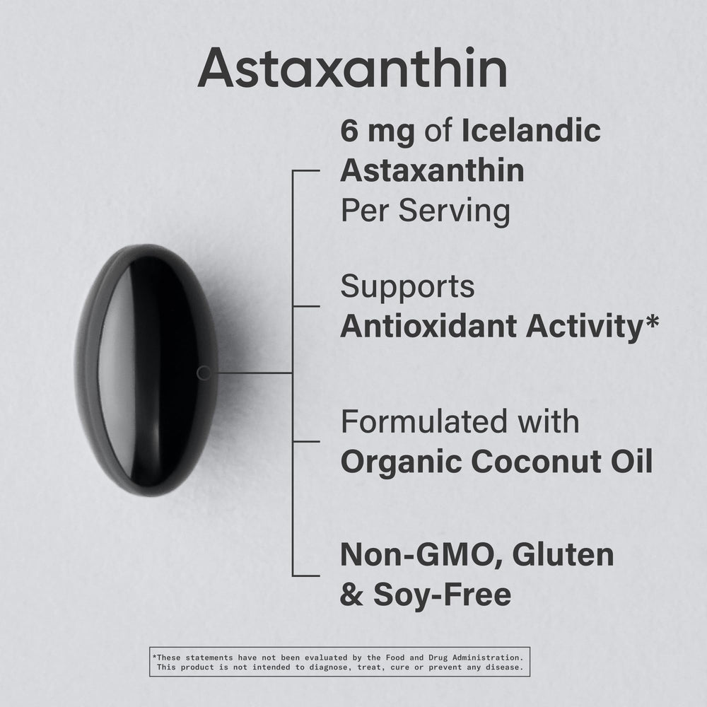 Sports Research close-up of glossy astaxanthin softgel highlighting smooth texture