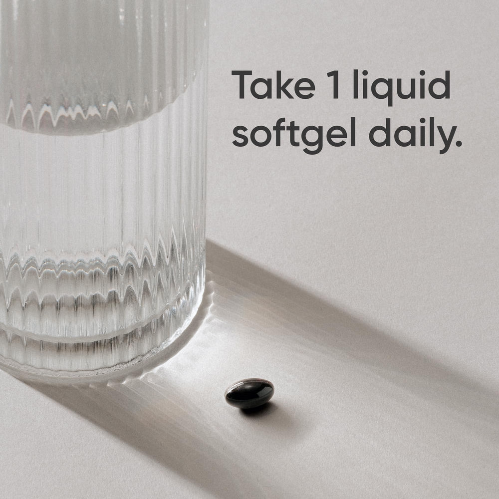 Sports Research softgel in hand showing size and convenient swallowability benefit