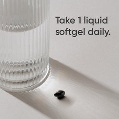 Sports Research softgel in hand showing size and convenient swallowability benefit