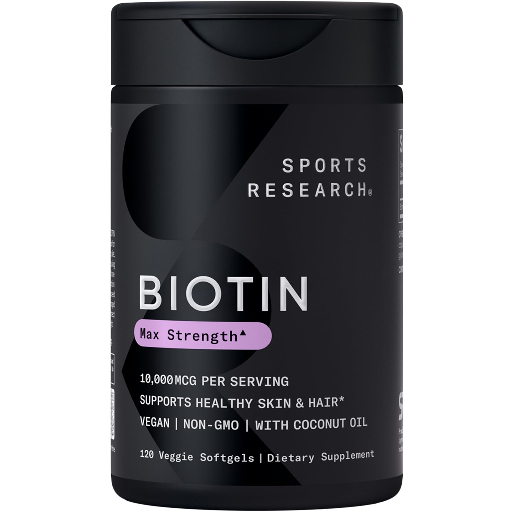 Sports Research front bottle view showing label and high-potency benefit