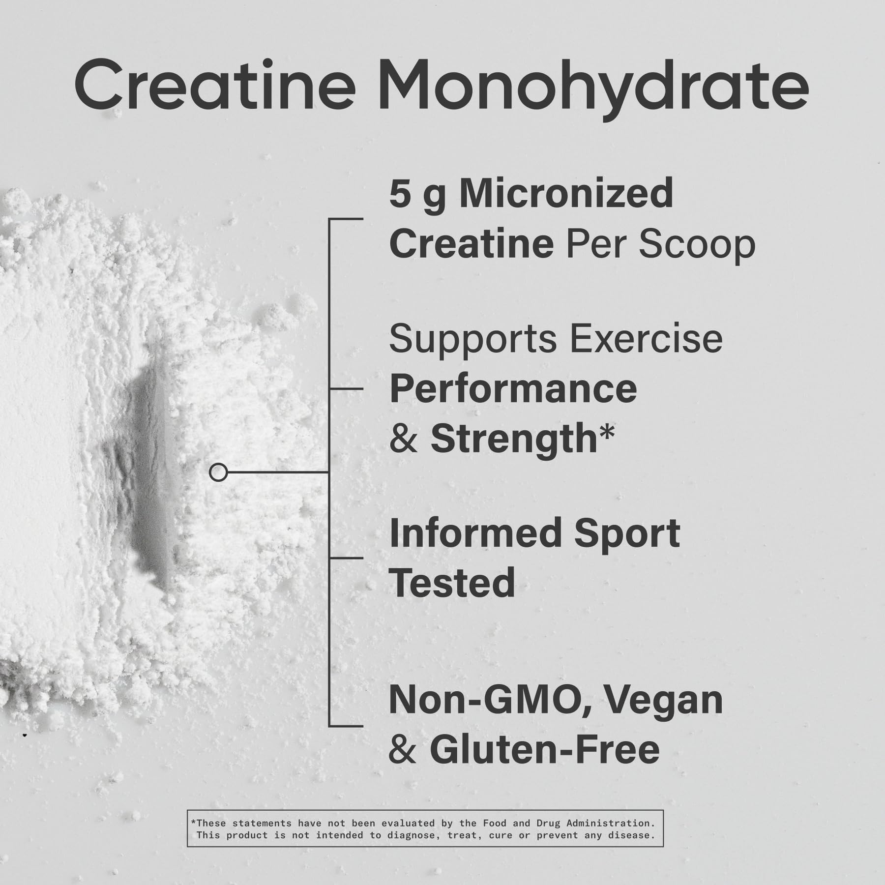 Sports Research creatine powder closeup highlighting fine micronized texture and smooth mixability