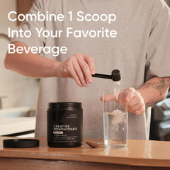 Sports Research creatine scoop with 5g portion demonstrating consistent measurement benefit