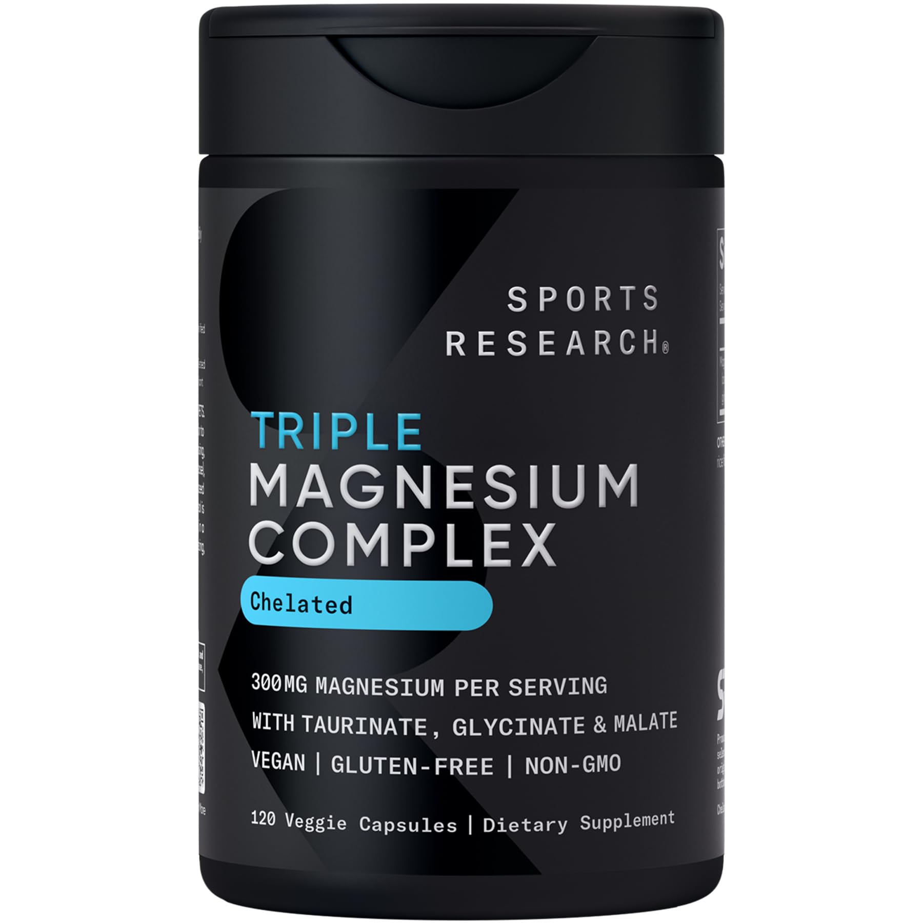 Sports Research front packaging showing bottle and veggie capsules for convenient daily support