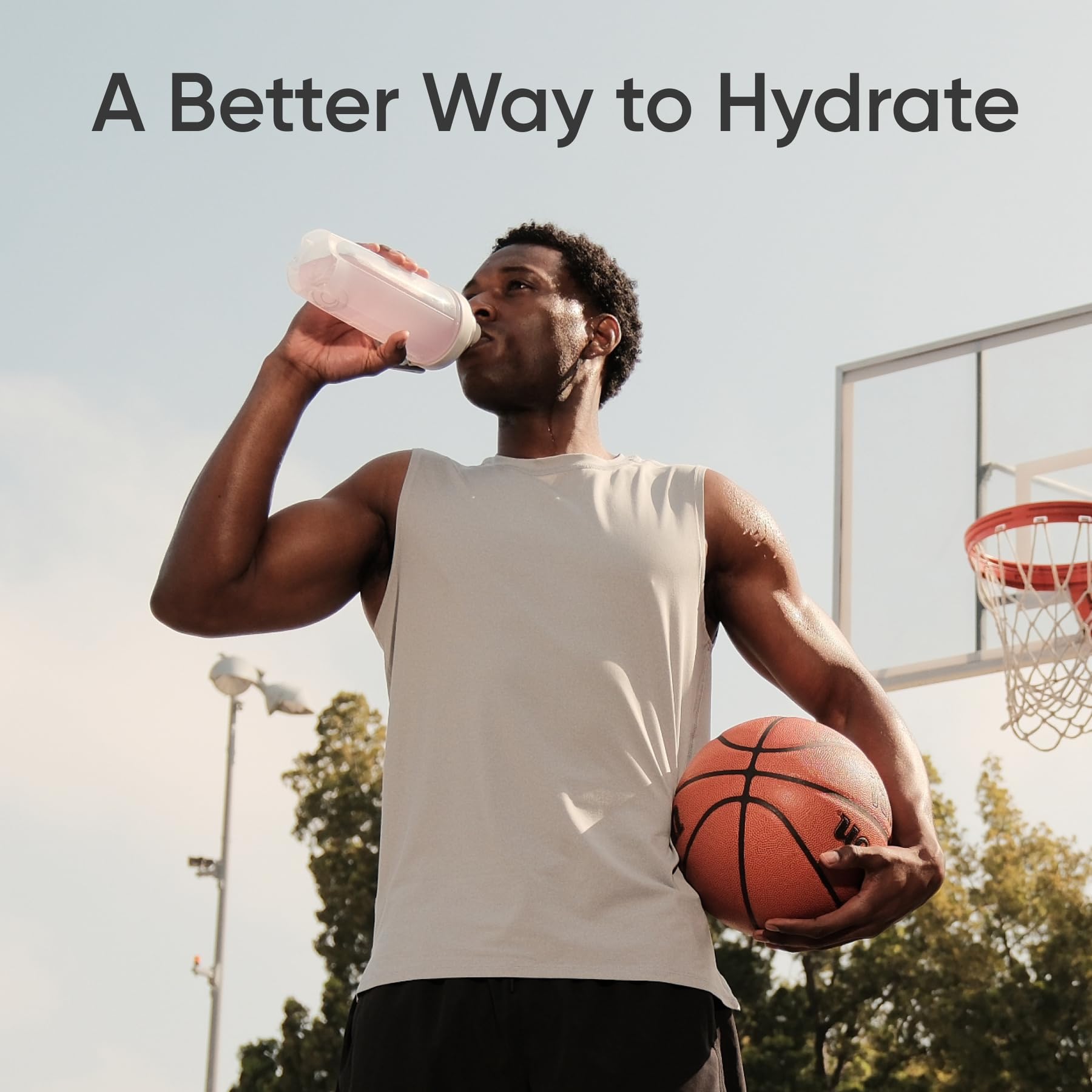 Sports Research mixed drink in bottle illustrating clear hydration and flavor