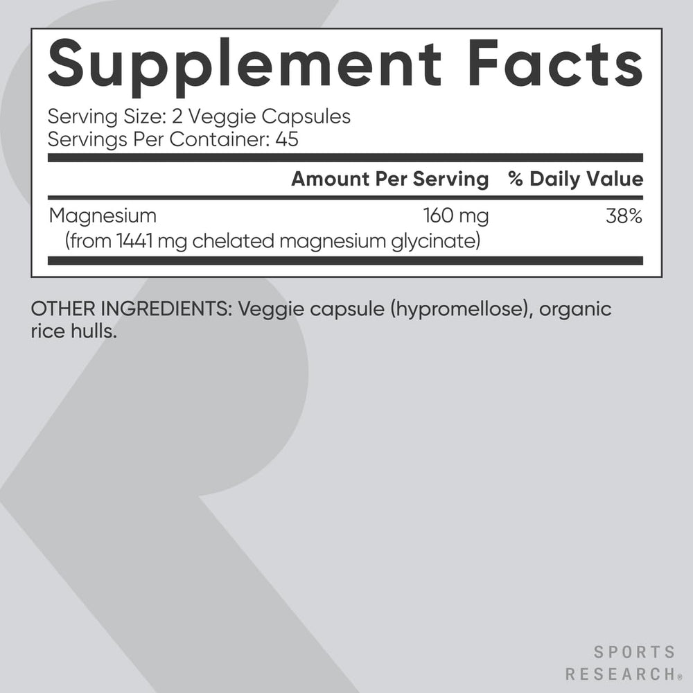 Sports Research label closeup showing ingredient list and quality badges for confidence