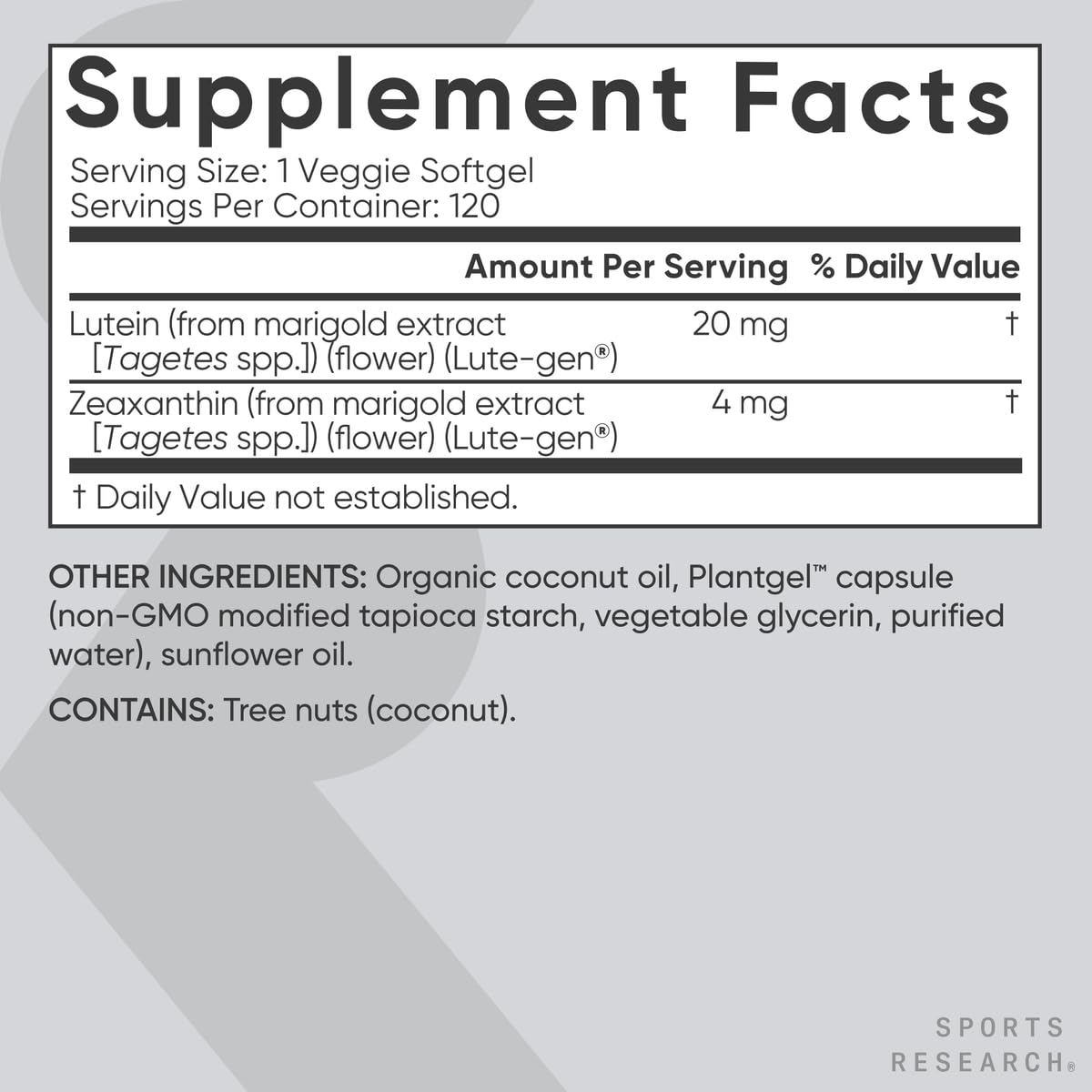 Sports Research bottle with ingredient list highlighted for quality detail