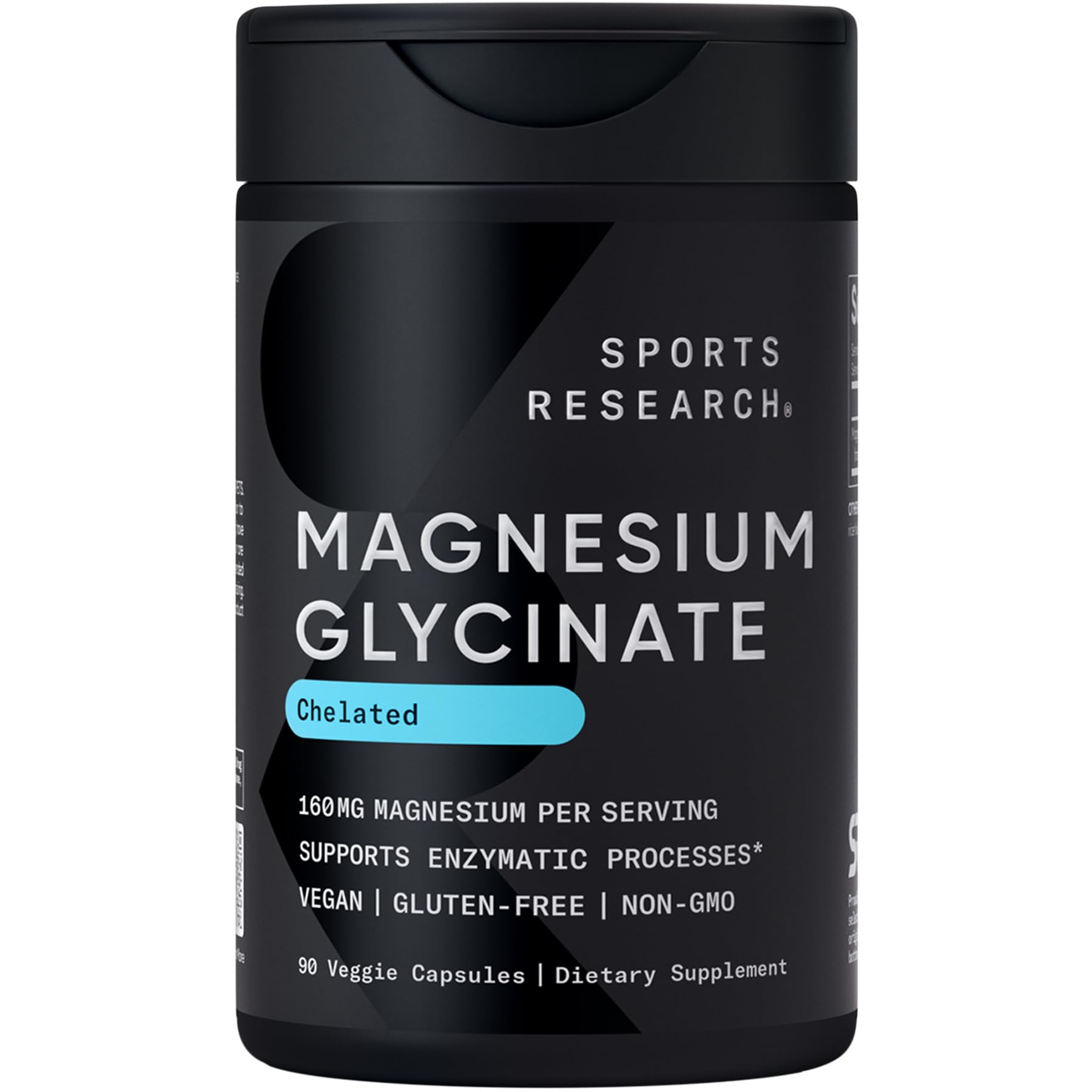 Sports Research front bottle view showing label and capsule count, reliable brand clarity