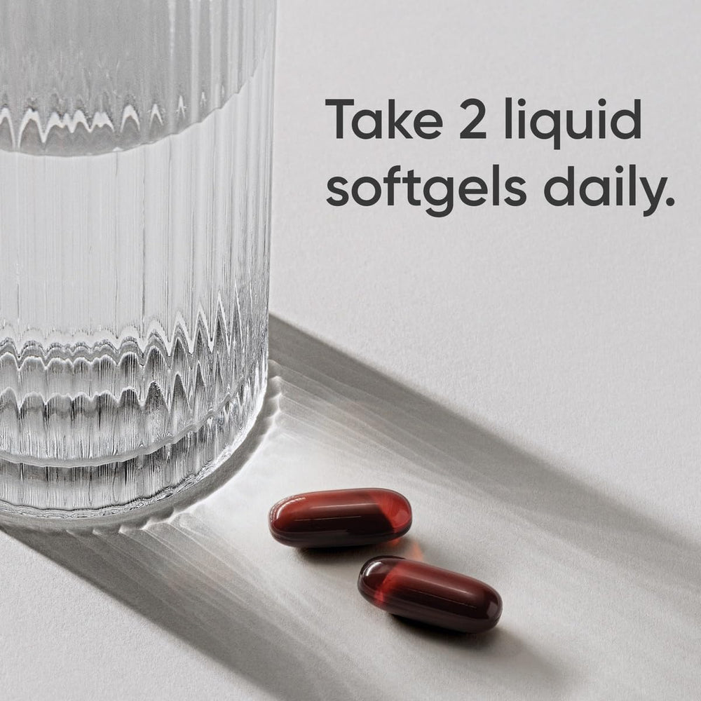 Sports Research softgels poured into palm showing convenient single-dose handling
