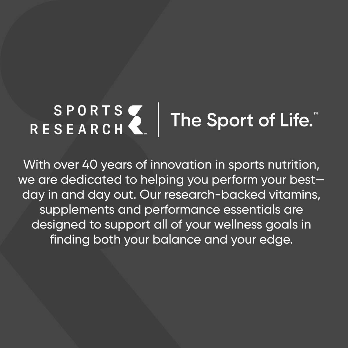 Sports Research manufacturing seal and bottle emphasizing quality control