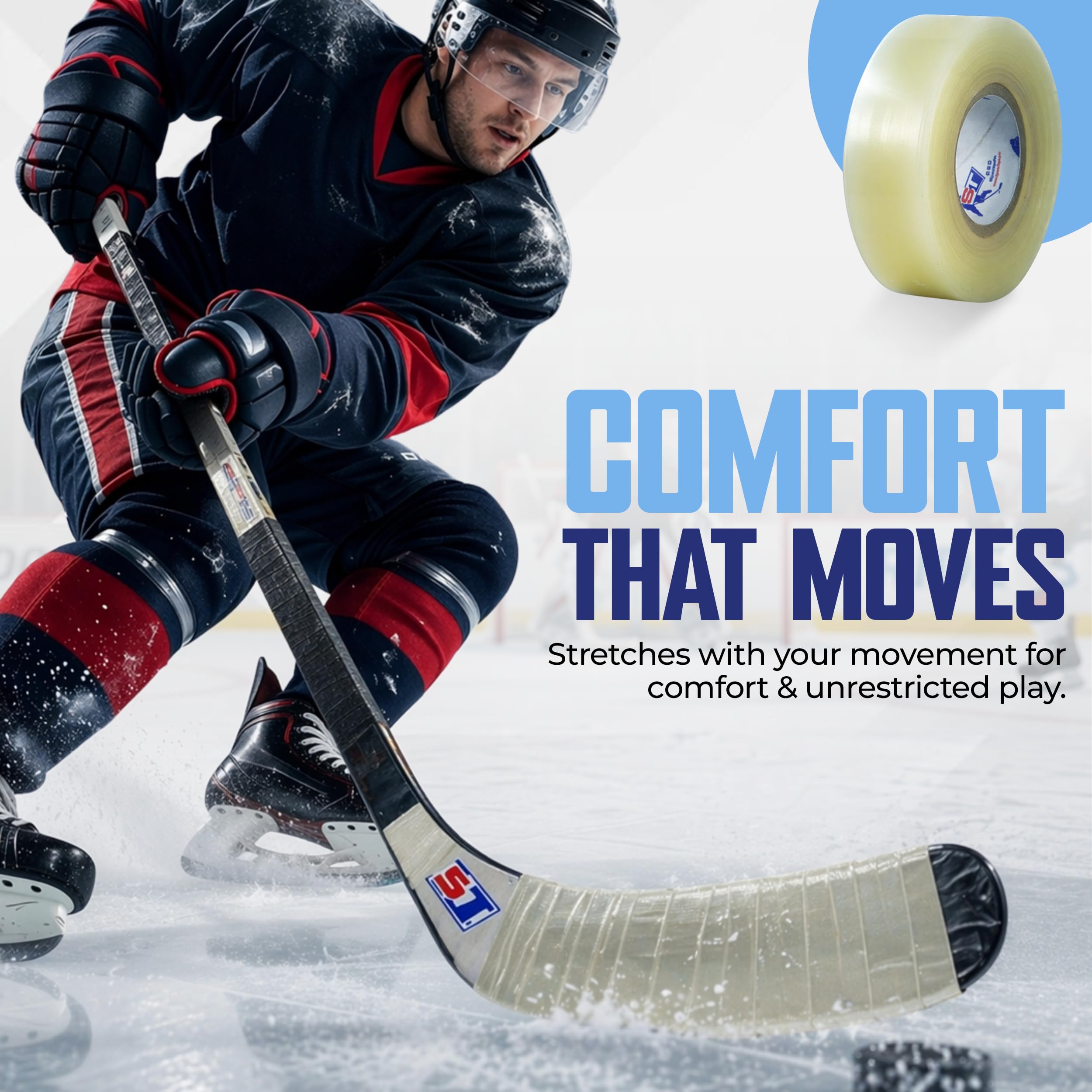 SportsTape in a hockey bag among gear highlighting ready-to-use team supply