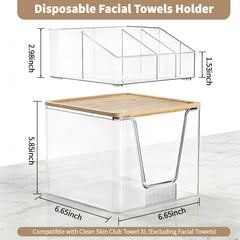spospo bamboo lid closeup showing natural finish that keeps towels dust-free