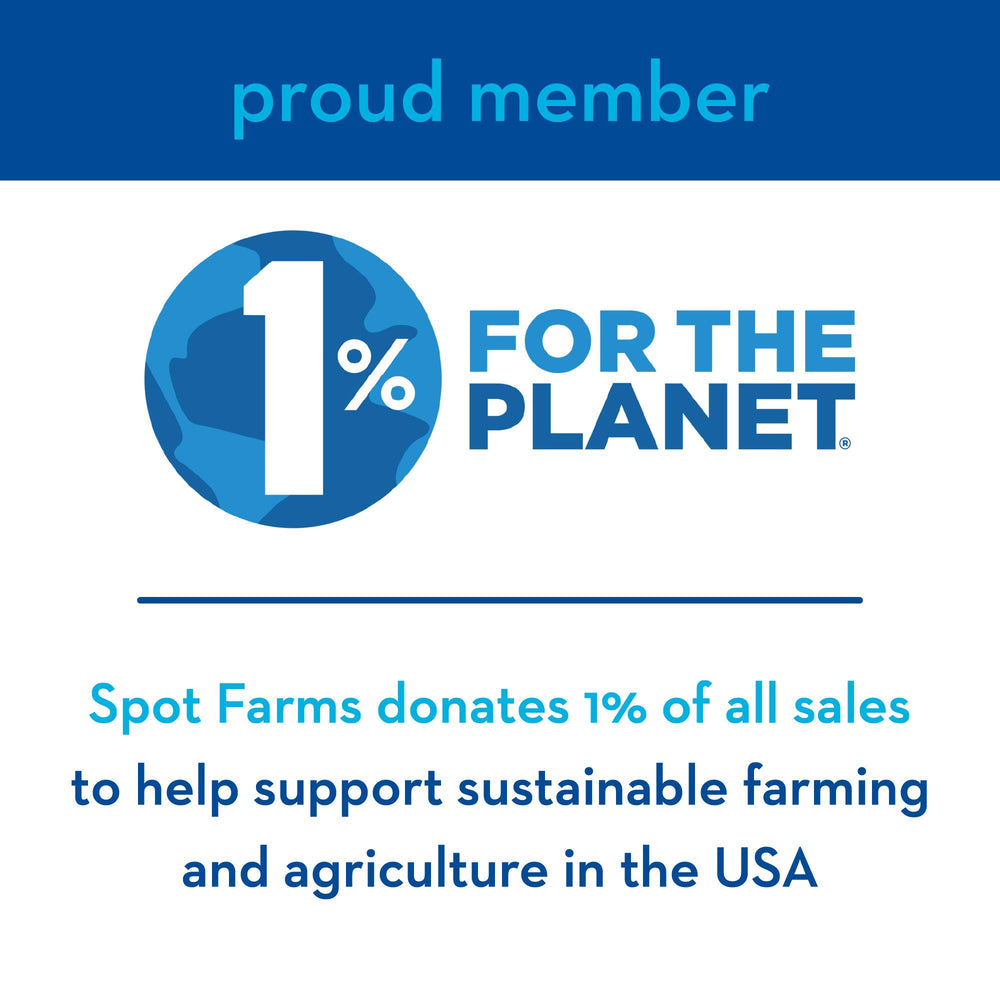Spot Farms label close-up with USDA human-grade badge showing ingredient transparency