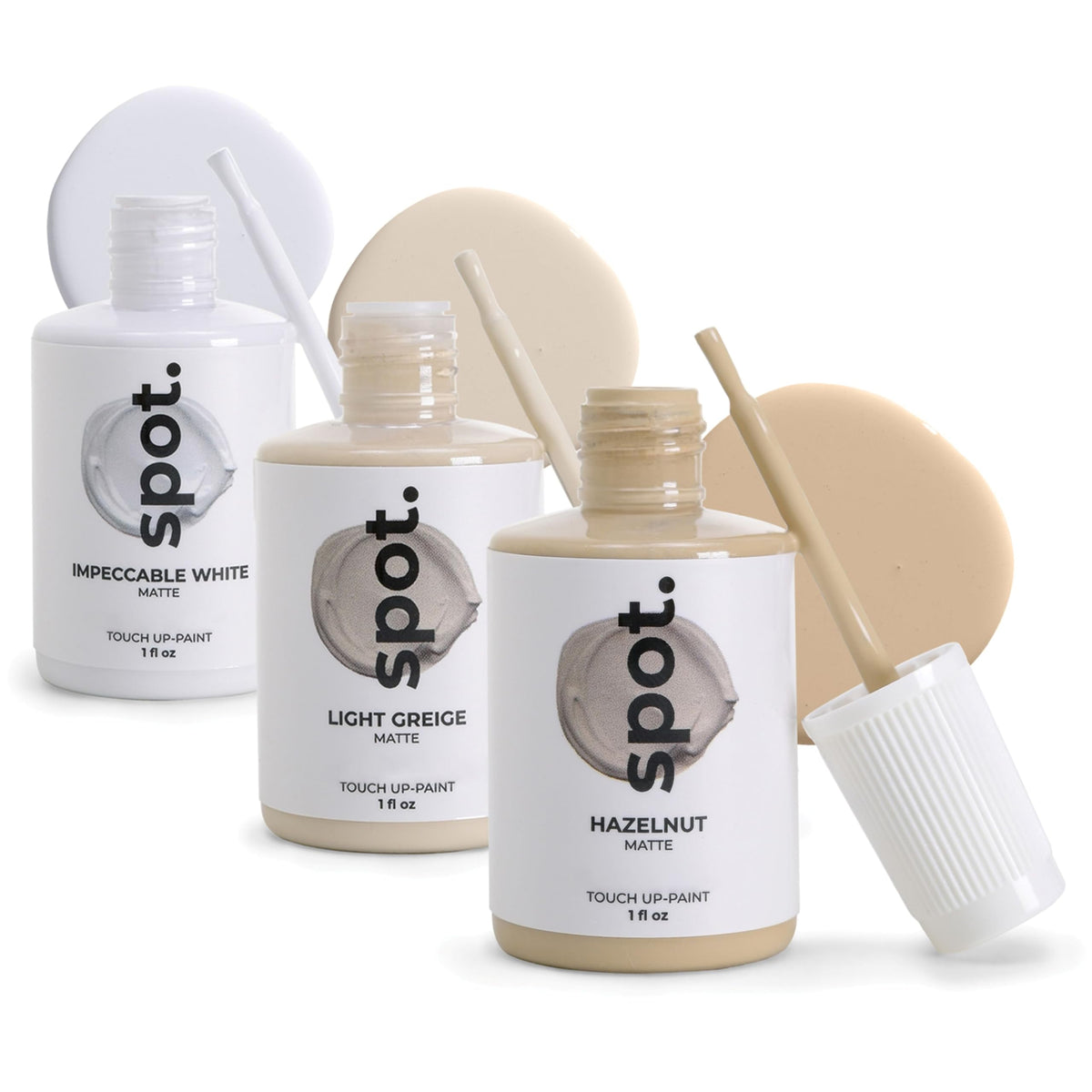 spot front packaging showing three-pack matte touch-up kit and quick repairs