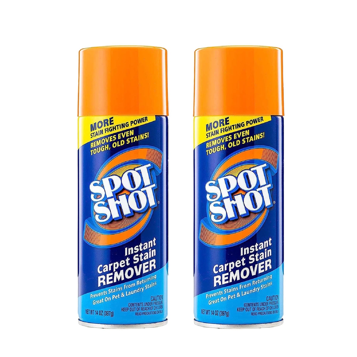 Spot Shot aerosol can front view showing label and 14 oz size for quick spotting
