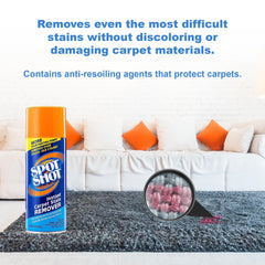 Spot Shot being used on upholstery stain demonstrating easy targeted cleaning