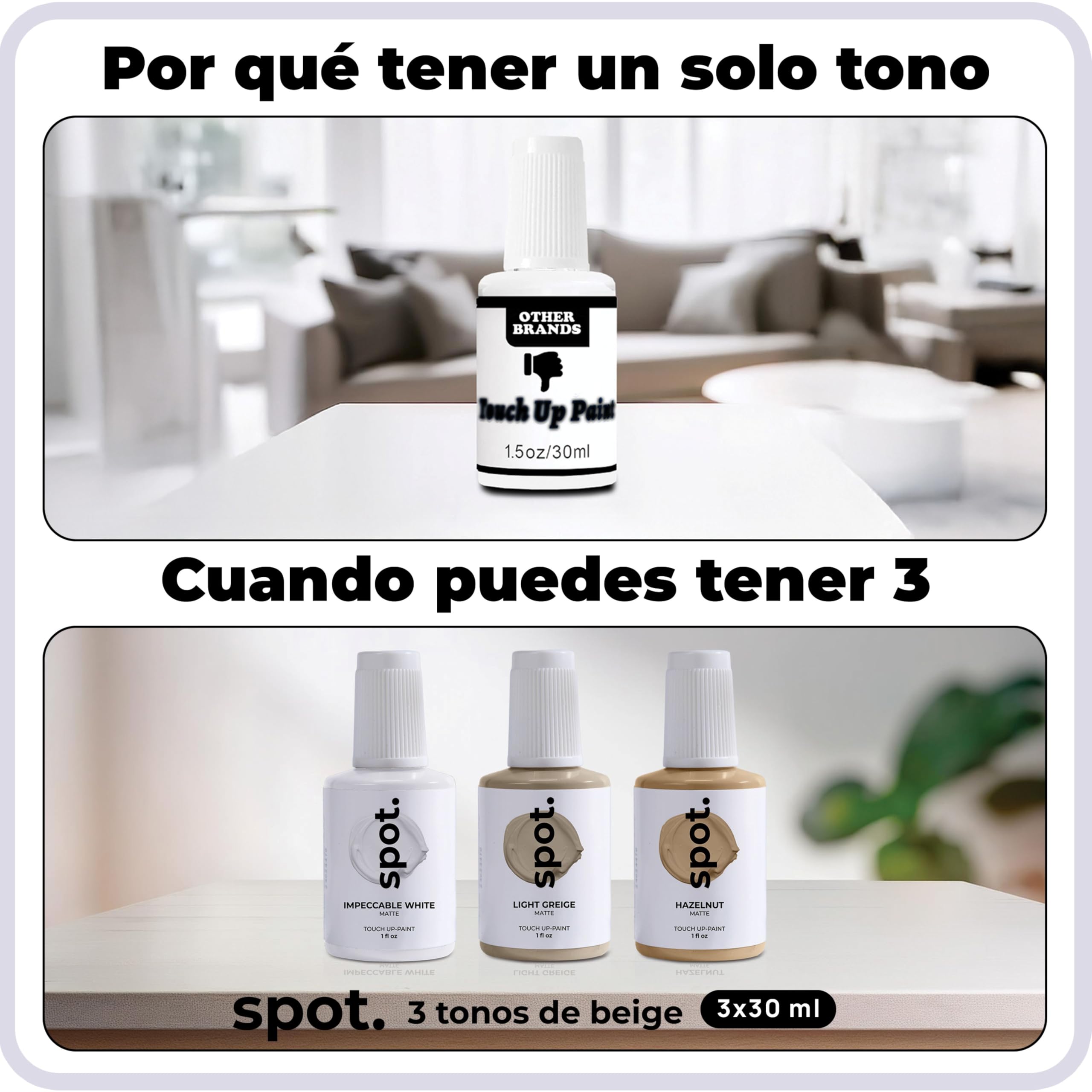 spot neatly stored kit demonstrating tidy, all-in-one touch-up solution