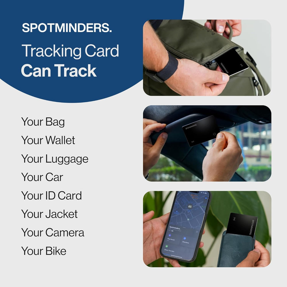 Spotminders in travel scene with passport and luggage for peace of mind