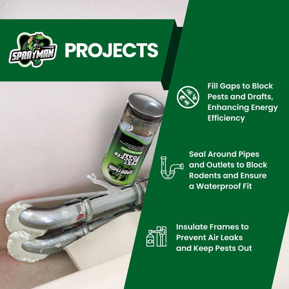 SPRAYMAN cured foam close-up showing hard paintable surface for durable repairs