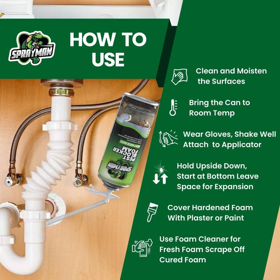 SPRAYMAN can beside a hand for scale demonstrating compact, easy-to-store benefit