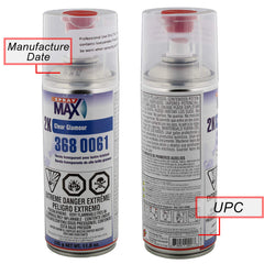 SprayMax USC 2K aerosol spraying on car panel showing high gloss protection