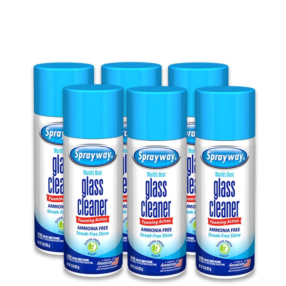 Sprayway aerosol front packaging showing product and quantity benefit