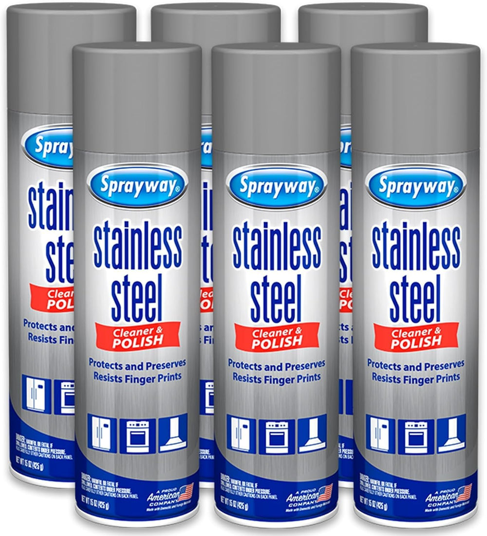 Sprayway aerosol pack front view showing cans and branding, highlights reliable cleaning