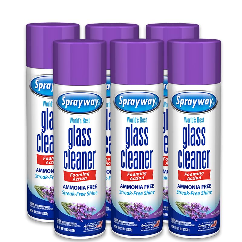 Sprayway front packaging showing lavender glass cleaner and streak-free benefit