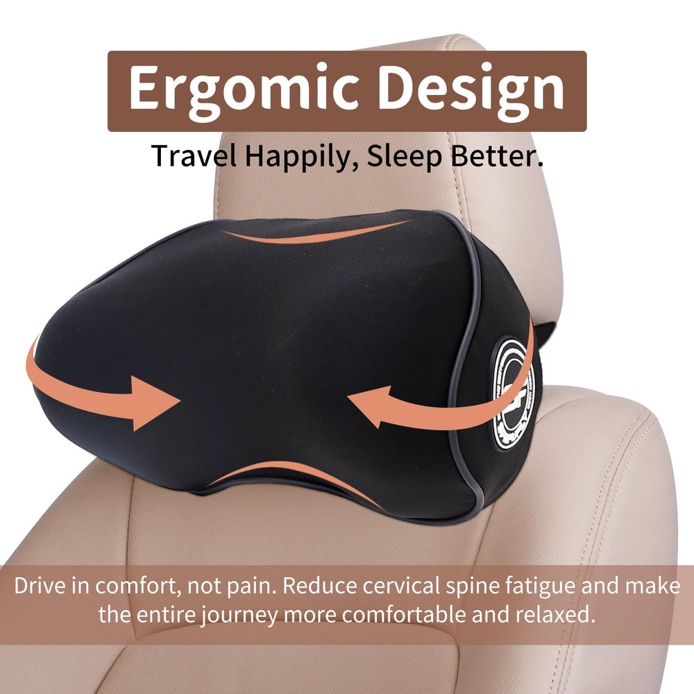 SPRFUFLY pillow on passenger seat with sleep mask for in-car rest benefit