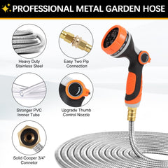 SPRIKIR coiled 100 ft hose stored compactly demonstrating lightweight portability