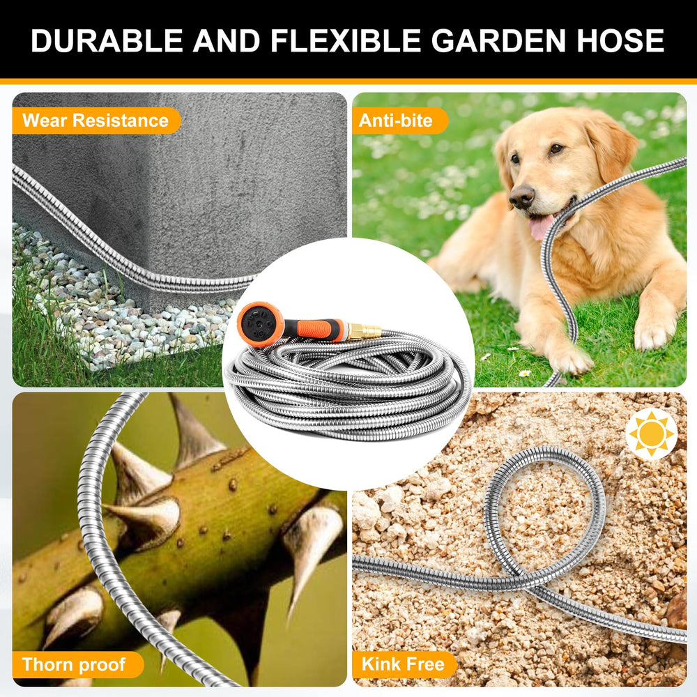 SPRIKIR close-up stainless steel braid highlighting abrasion resistance and flexibility