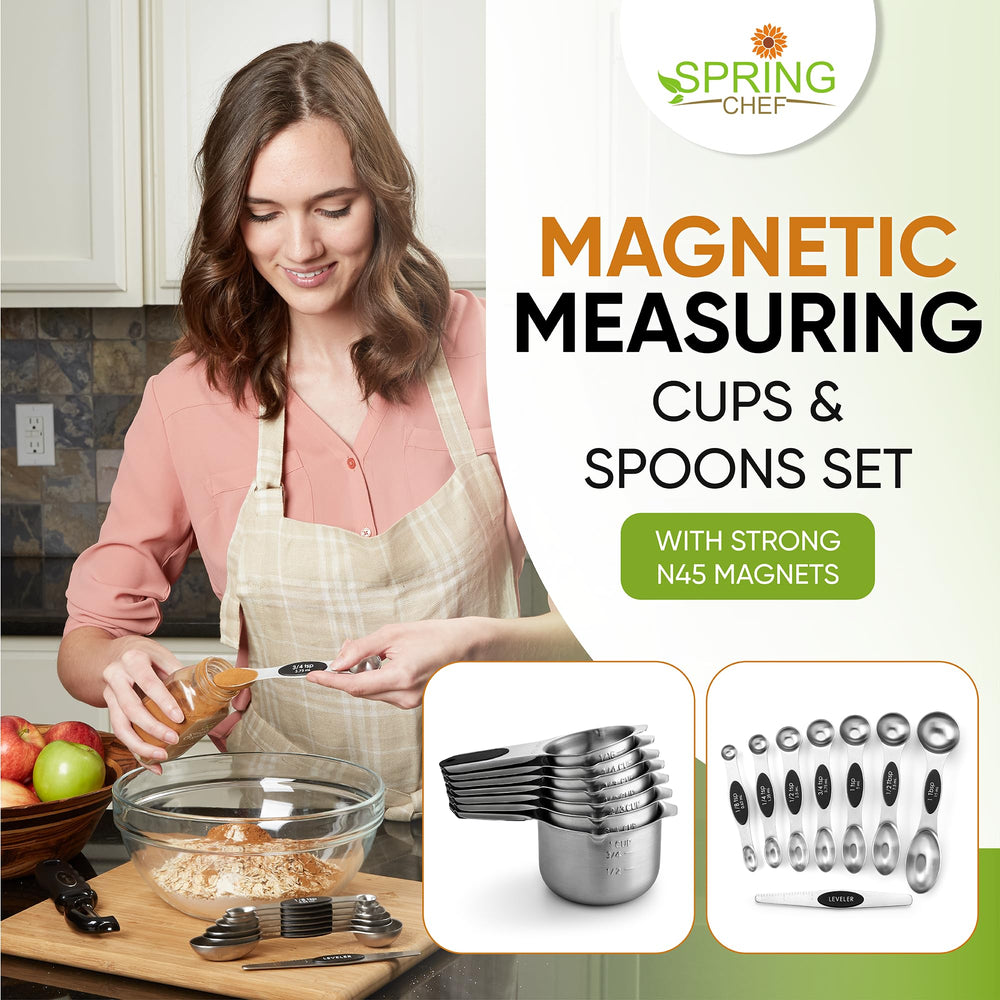 Spring Chef dual-ended spoon showing narrow and round ends for spices and liquids