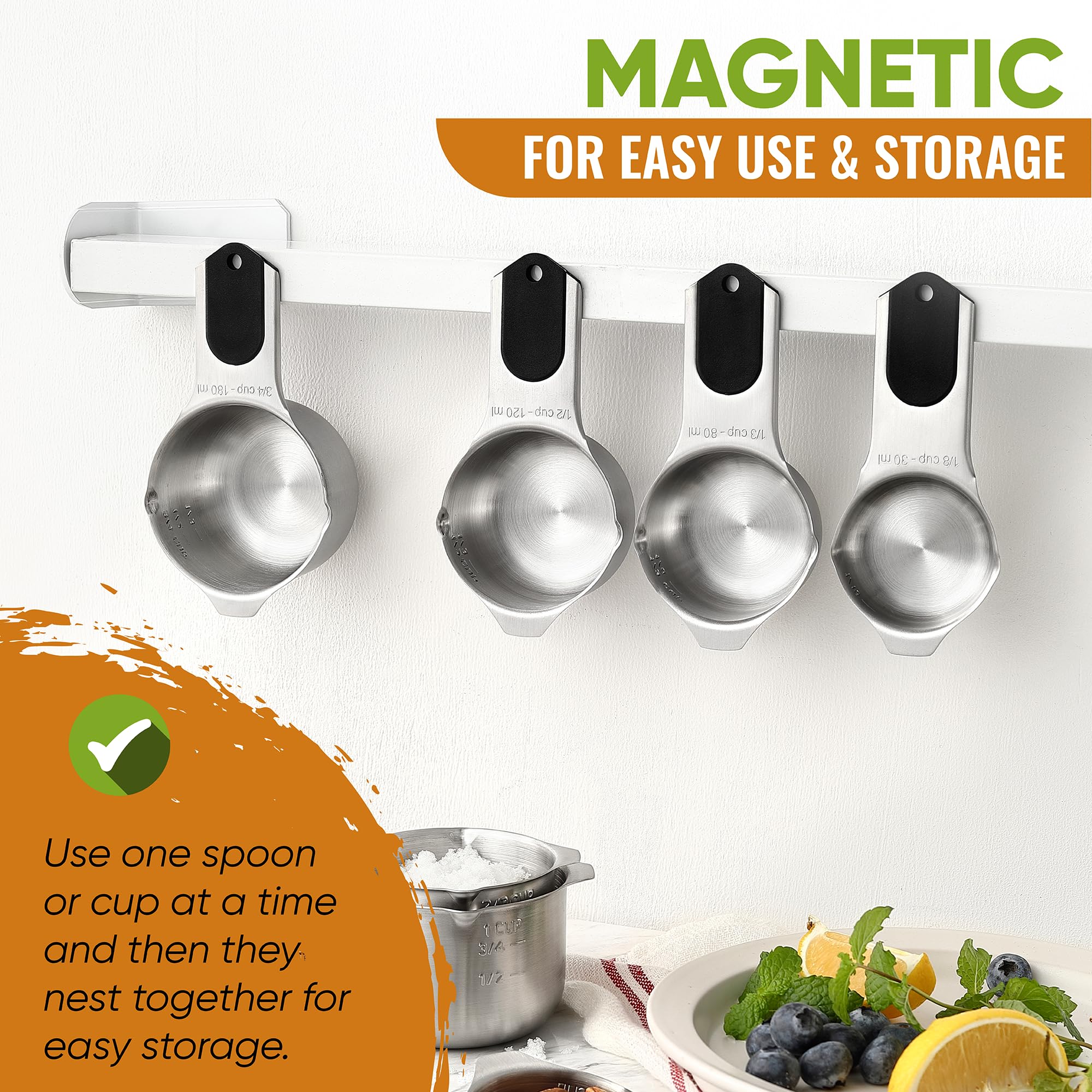 Spring Chef measuring cup pour spout pictured pouring liquid cleanly into bowl