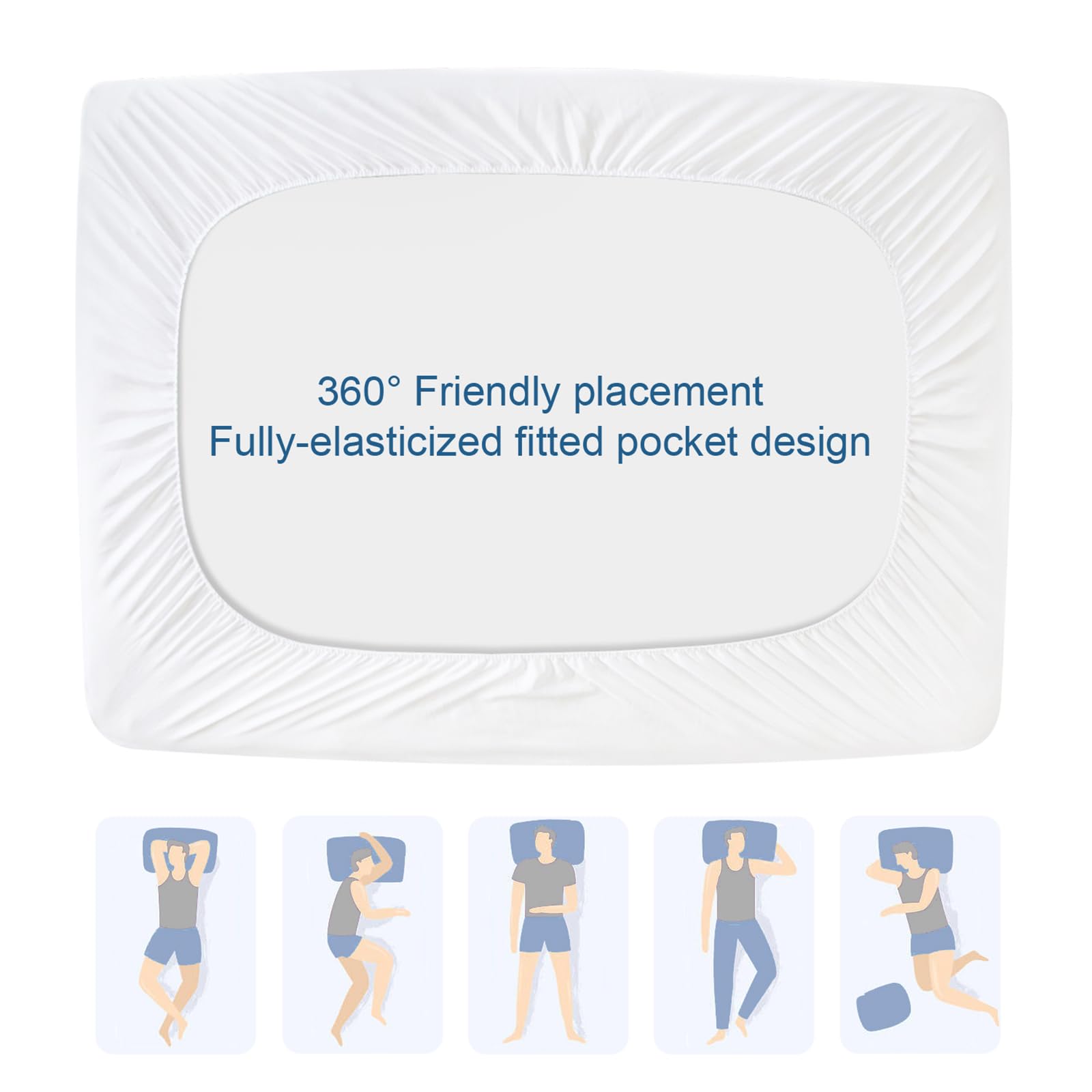 SPRINGSPIRIT protector next to ruler showing fit up to 14-inch mattress depth