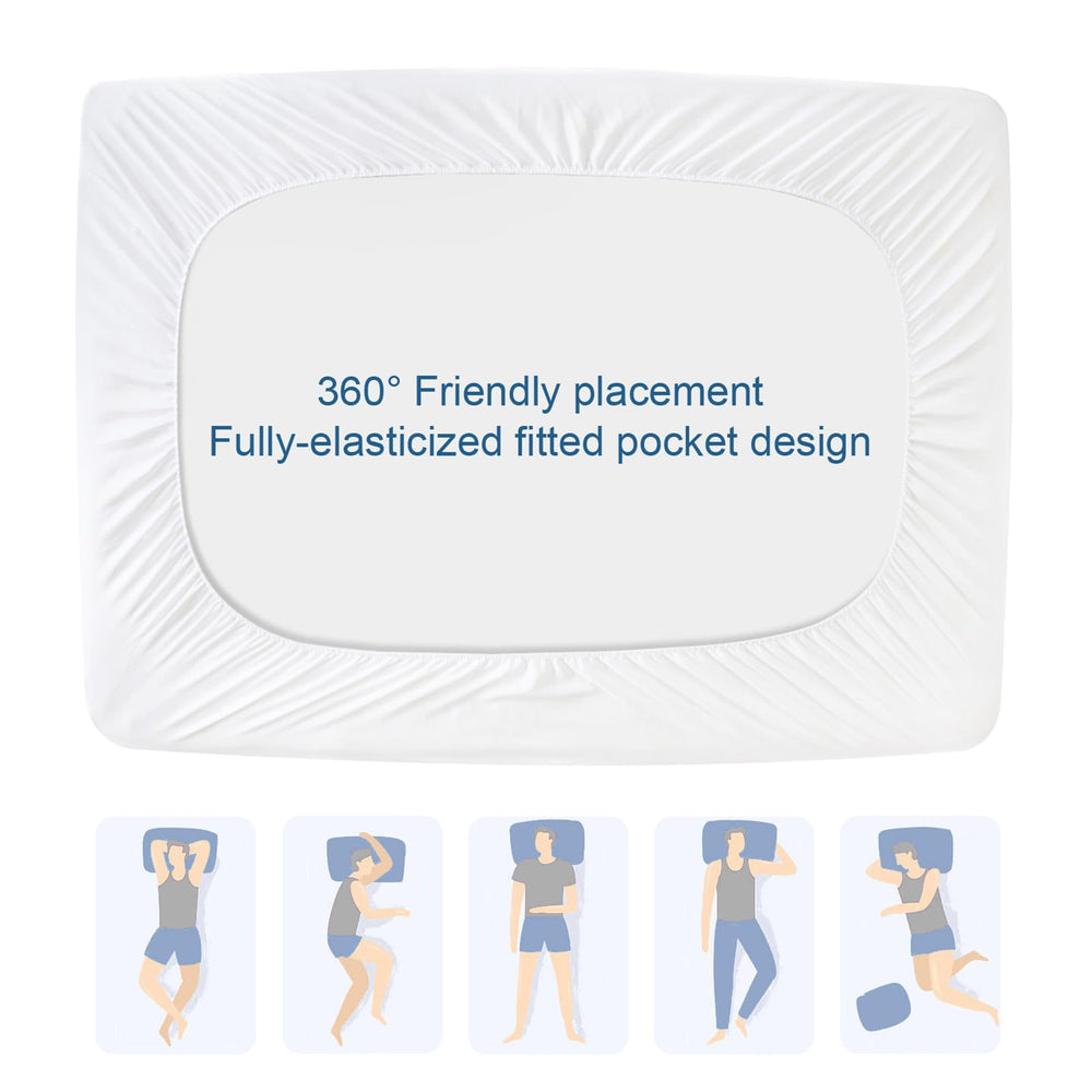 SPRINGSPIRIT protector next to ruler showing fit up to 14-inch mattress depth