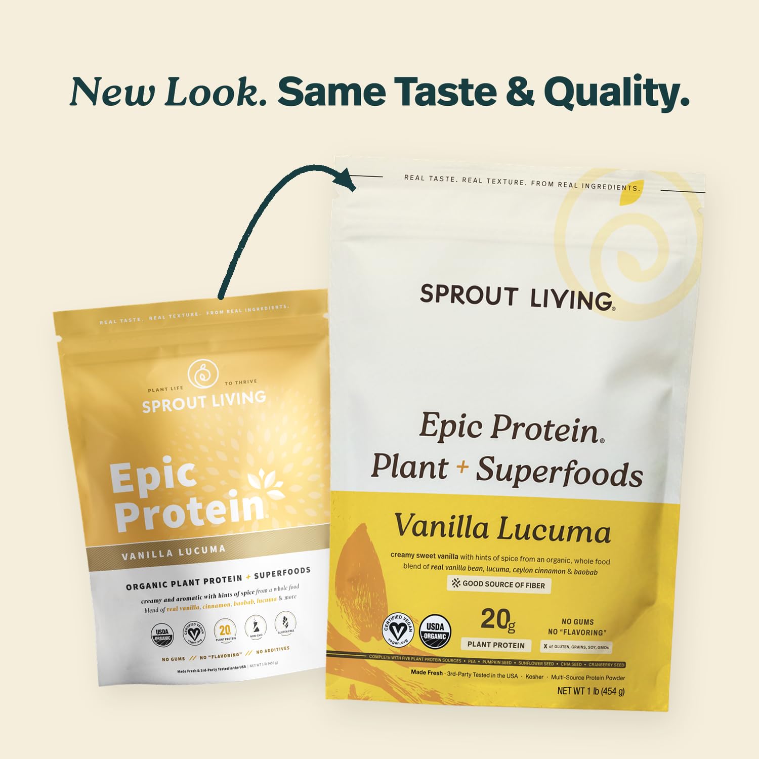 Sprout Living powder close-up texture highlighting smooth mixability